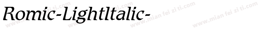 Romic-LightItalic字体转换