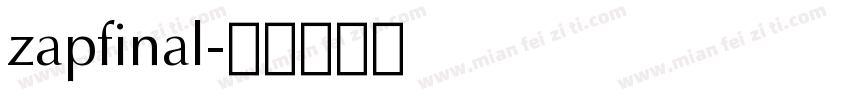zapfinal字体转换