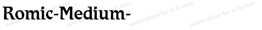 Romic-Medium字体转换