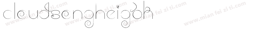 cloudsongheigbk字体转换