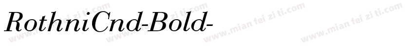 RothniCnd-Bold字体转换