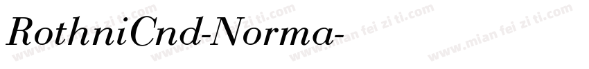 RothniCnd-Norma字体转换