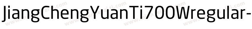 JiangChengYuanTi700Wregular字体转换