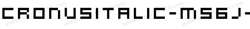 CronusItalic-M56J字体转换
