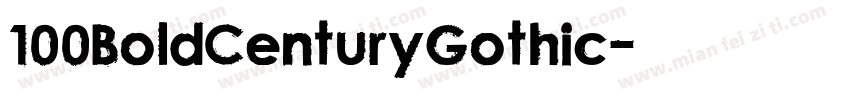 100BoldCenturyGothic字体转换
