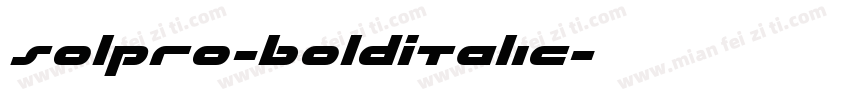 SolPro-BoldItalic字体转换