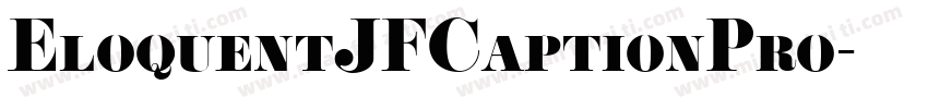 EloquentJFCaptionPro字体转换