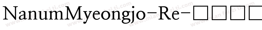NanumMyeongjo-Re字体转换