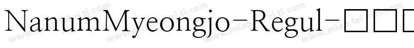 NanumMyeongjo-Regul字体转换