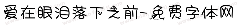 爱在眼泪落下之前字体转换
