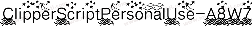 ClipperScriptPersonalUse-A8W7字体转换