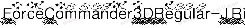 ForceCommander3DRegular-JRmP7字体转换