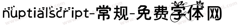 nuptialscript-常规字体转换