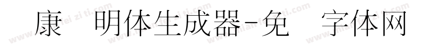 华康细明体生成器字体转换