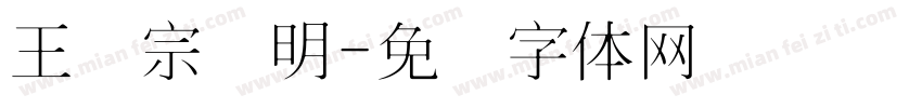 王汉宗细明字体转换