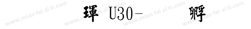 文鼎楷體U30字体转换