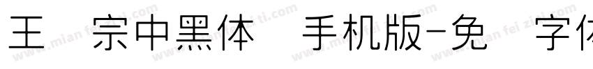 王汉宗中黑体简手机版字体转换