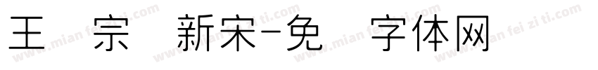王汉宗细新宋字体转换