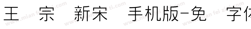 王汉宗细新宋简手机版字体转换