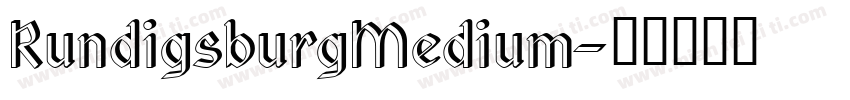 RundigsburgMedium字体转换