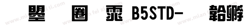 文鼎新黑体B5STD字体转换