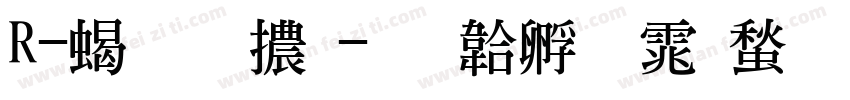 R-粗明體字体转换
