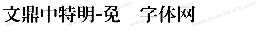 文鼎中特明字体转换