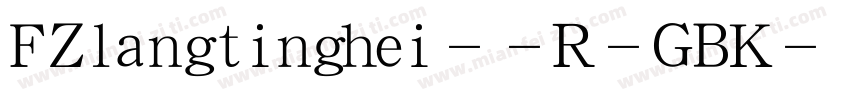 FZlangtinghei--R-GBK字体转换