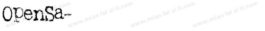 OpenSa字体转换
