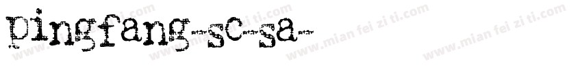 pingfang-sc-sa字体转换