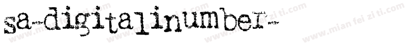 sa-digitalinumber字体转换