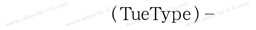 汉鼎繁中黑常规(TueType)字体转换