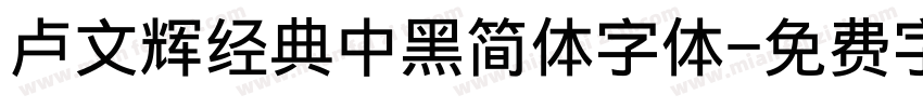 卢文辉经典中黑简体字体字体转换
