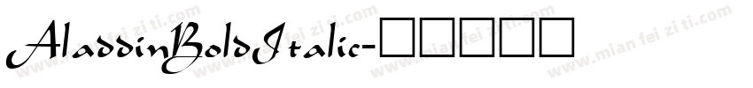 AladdinBoldItalic字体转换