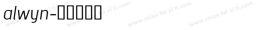 alwyn字体转换