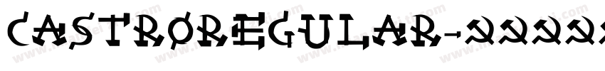 CastroRegular字体转换