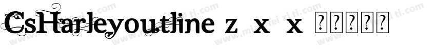CsHarleyOutline-z8X4X字体转换