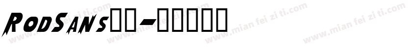 RodSans字体字体转换