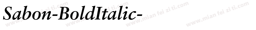 Sabon-BoldItalic字体转换