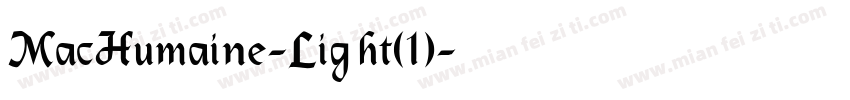 MacHumaine-Light(1)字体转换