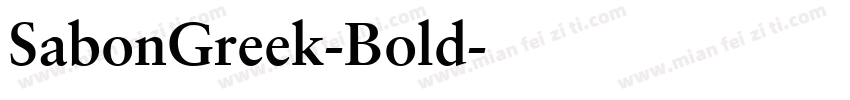 SabonGreek-Bold字体转换