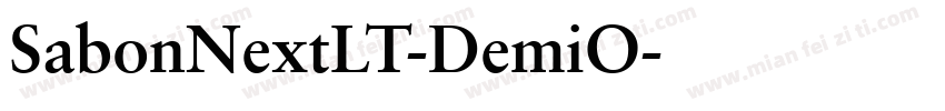 SabonNextLT-DemiO字体转换