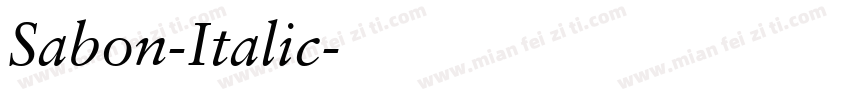 Sabon-Italic字体转换