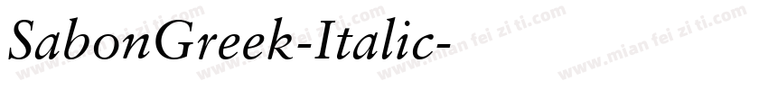 SabonGreek-Italic字体转换