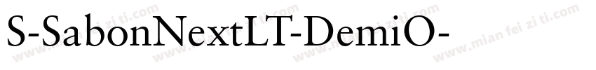 S-SabonNextLT-DemiO字体转换