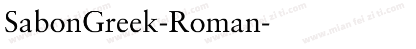 SabonGreek-Roman字体转换