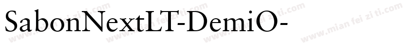 SabonNextLT-DemiO字体转换