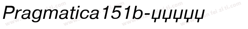 Pragmatica151b字体转换