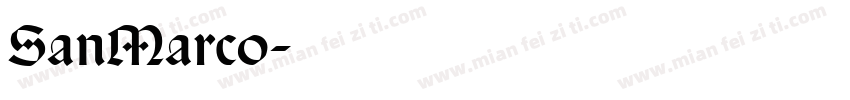 SanMarco字体转换