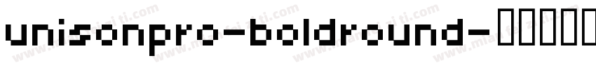 unisonpro-boldround字体转换